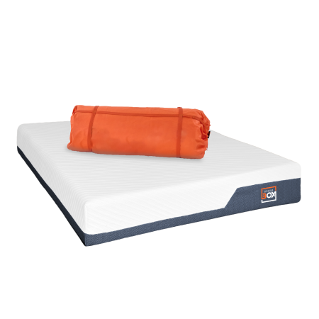 Colchón Compactado y enrollado: Adaptabilidad y Soporte en un Diseño Comprimido.