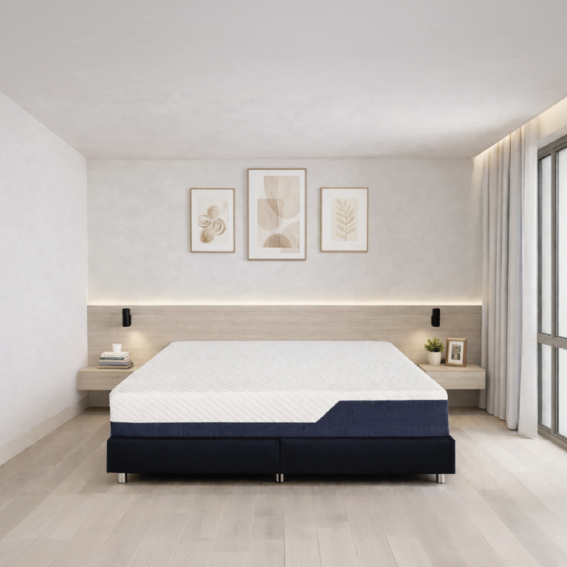 Colchón Compactado y enrollado: Adaptabilidad y Soporte en un Diseño Comprimido.